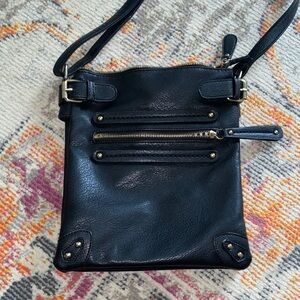 Black Leather Crossbody Bag
